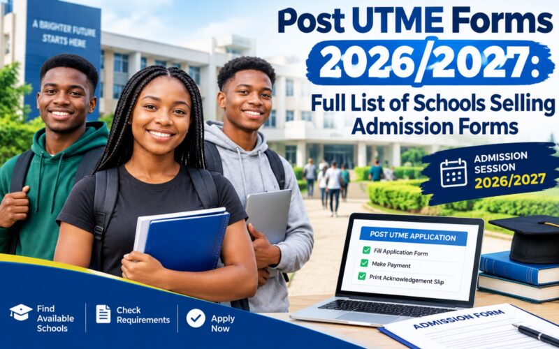 Post UTME Forms 2026/2027: Full List of Schools Selling Admission Forms